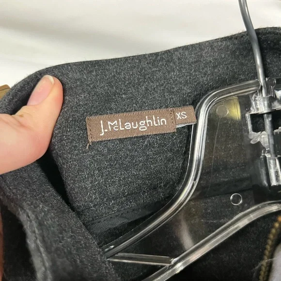 J. McLaughlin Women’s Claremont 1/4 Zip Dark Heather Gray Pull Over Sweater- XS - Picture 4 of 7